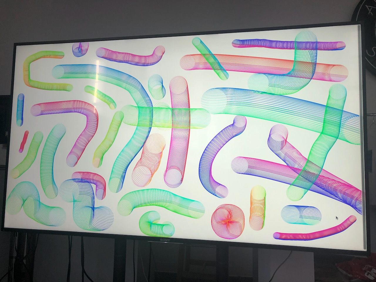Screen drawing on a Sony TV, 2012